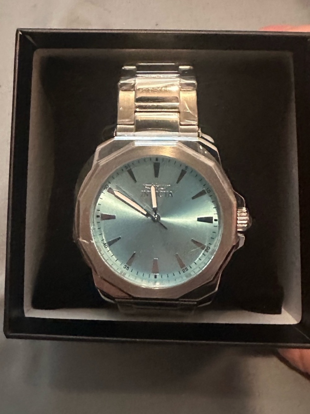 Invicta Speedway NWT Men's 48912 Light Turquoise Blue Stainless Steel Watch Box - Picture 4 of 13